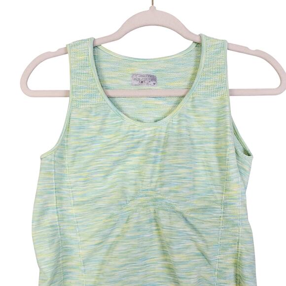 Athleta Womens Breathe Space Dye Tank Top Size Medium Green Active Scrunch Gym - Picture 2 of 7